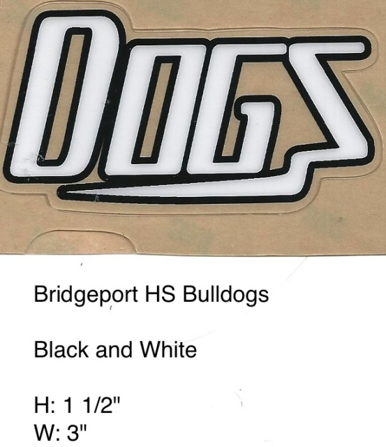 Bridgeport Bulldogs HS 2013(OH) Dogs white outlined in black